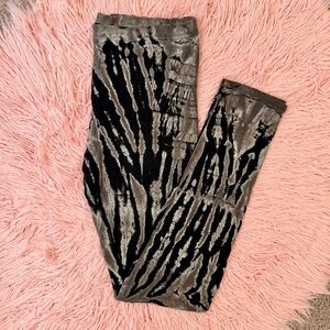 Brown & Black Tye-dye Leggings